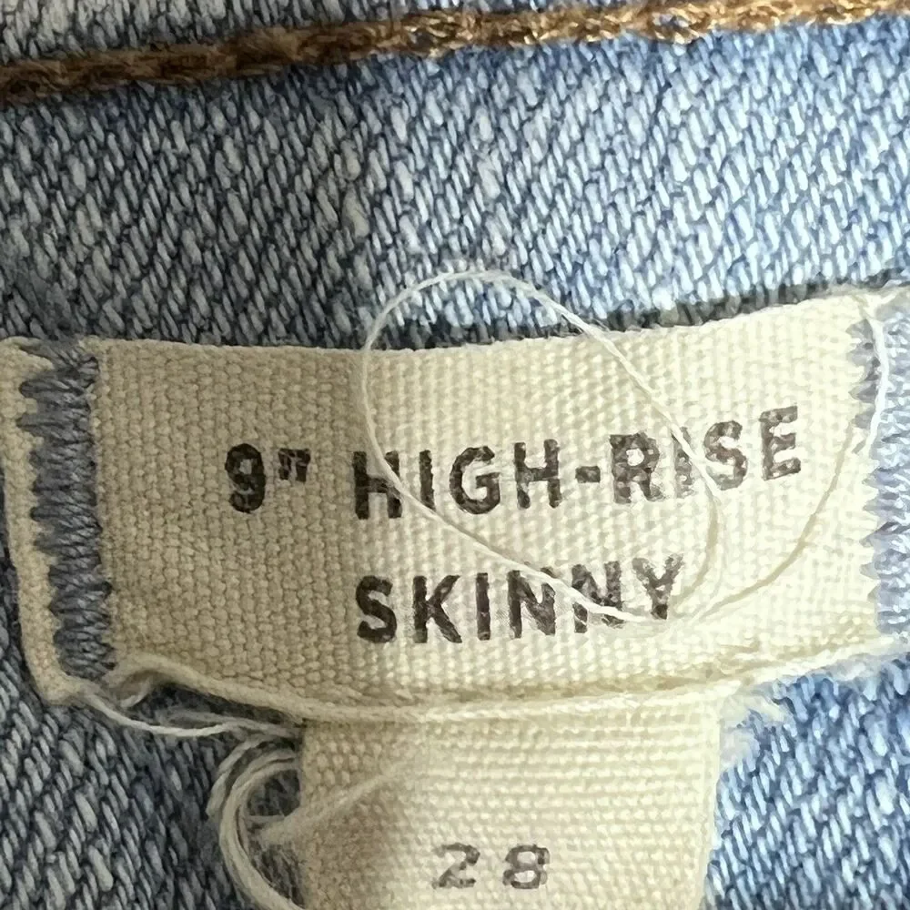 Madewell Jeans Women Sz 28 Blue High Rise Skinny Button Fly Denim Jeans